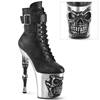 Pleaser - RAPTURE1020STR02 Bottes de plateforme, Pole dance chaussures - Noir/Couleur argent Product image